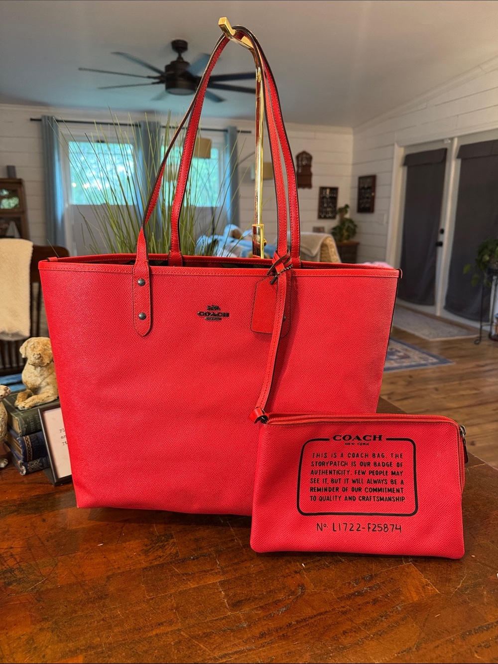 Coach Reversible City Tote in Camo Rose Signature Print